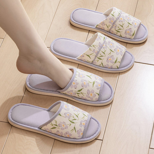 月子拖鞋四季室内家居防滑布艺地板拖孕妇产妇产后棉布棉麻拖鞋女