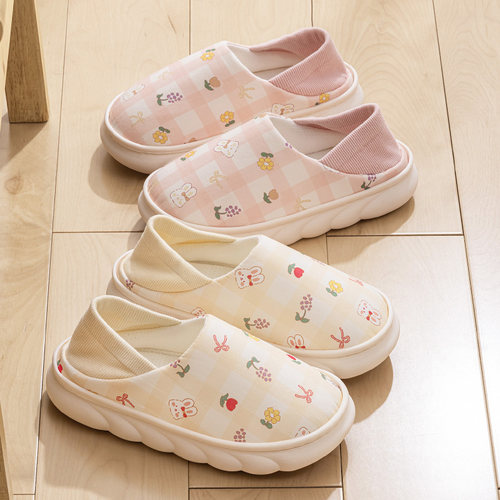 月子鞋夏季薄款包跟产后孕妇8月份9春秋厚底防滑透气软底产妇拖鞋