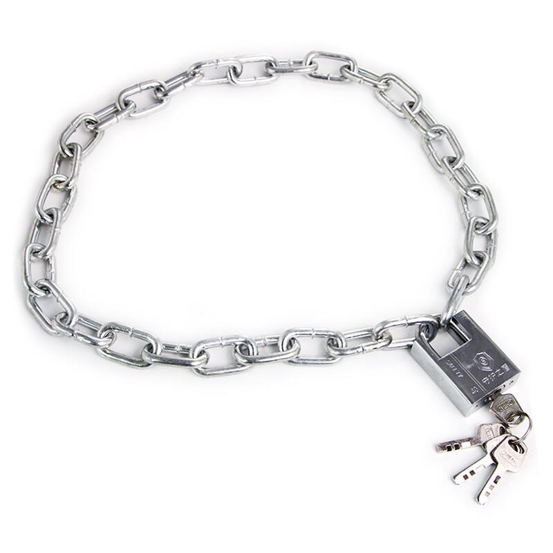 冠峰0.8米6mm链条+防剪锁加粗加长链条锁防剪铁链子门锁GNG-419