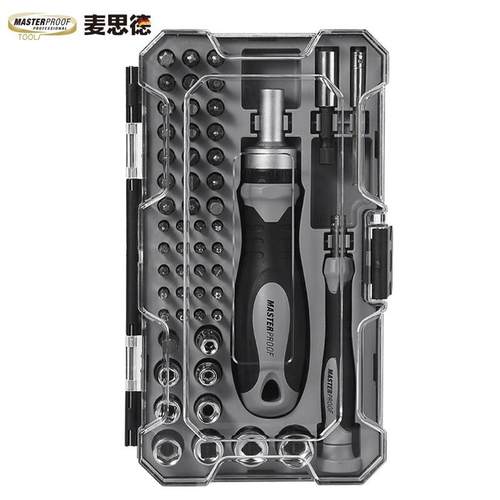 麦思德(MASTERPROOF)多功能棘轮螺丝刀套装家用一字十字六角套筒