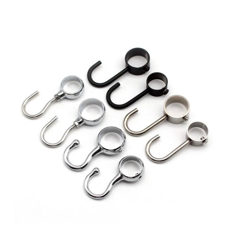 莱瑟不锈钢穿管钩晾衣杆防风钩套管钩活动钩厨房圆管吊钩挂钩S钩