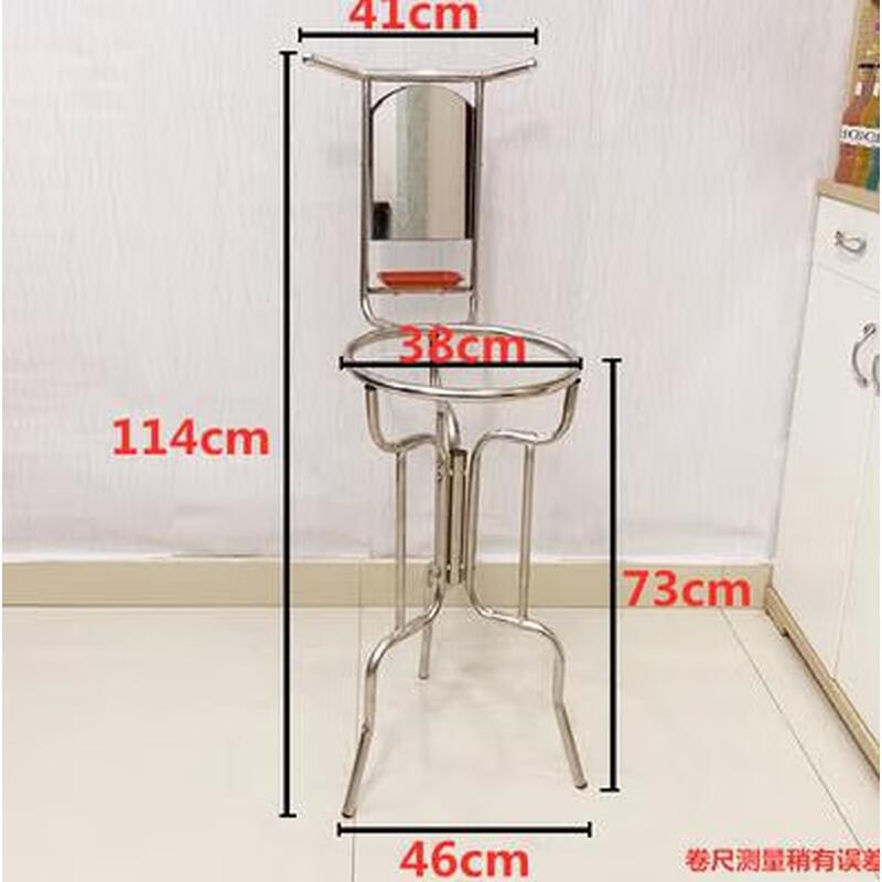 老式脸盆架子不锈钢单落地不锈钢脸盆架易洗脸架洗手间三角架家用
