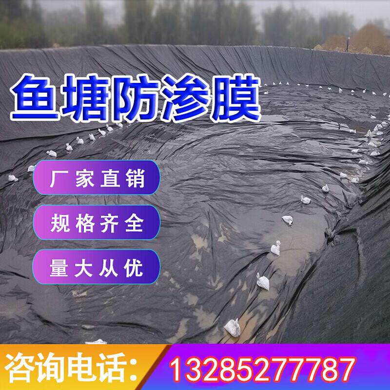 檀雅坊鱼塘加厚土工膜黑色塑料膜地膜防漏水池塘防水布鱼池专用抗