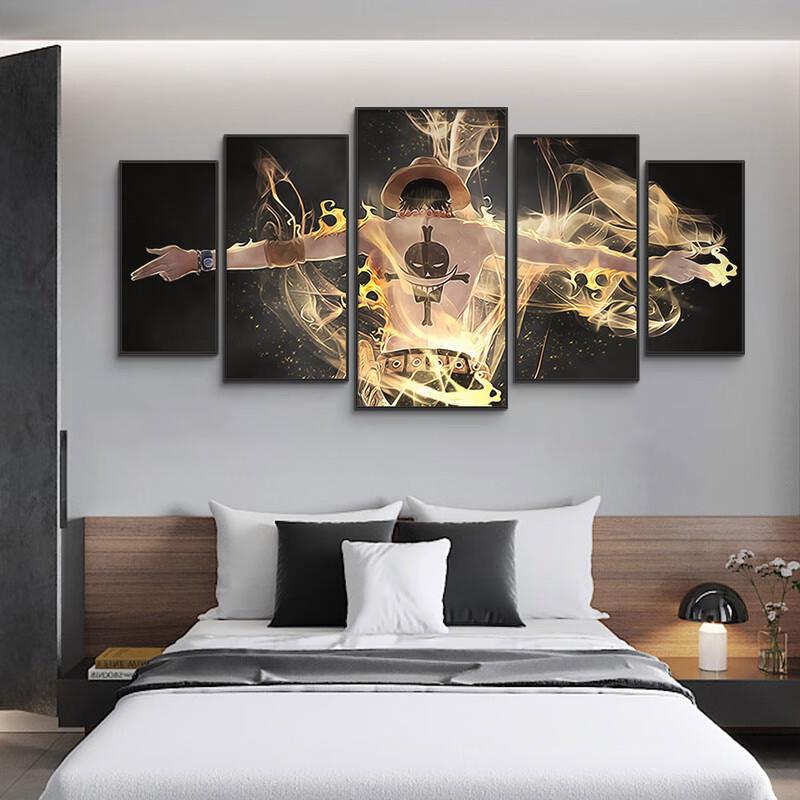 艺术一点海贼王挂画卧室电竞房间装饰画日式动漫索隆客厅背景墙艾