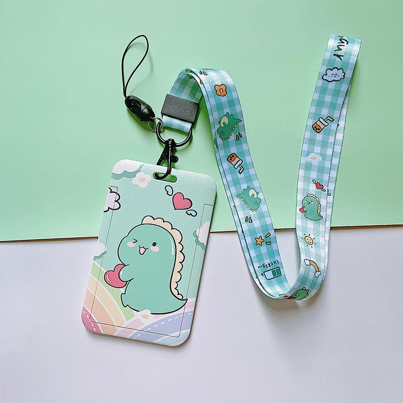 可爱学生饭卡ins门禁公交校卡套钥匙扣胸卡工作证校牌挂绳女韩版