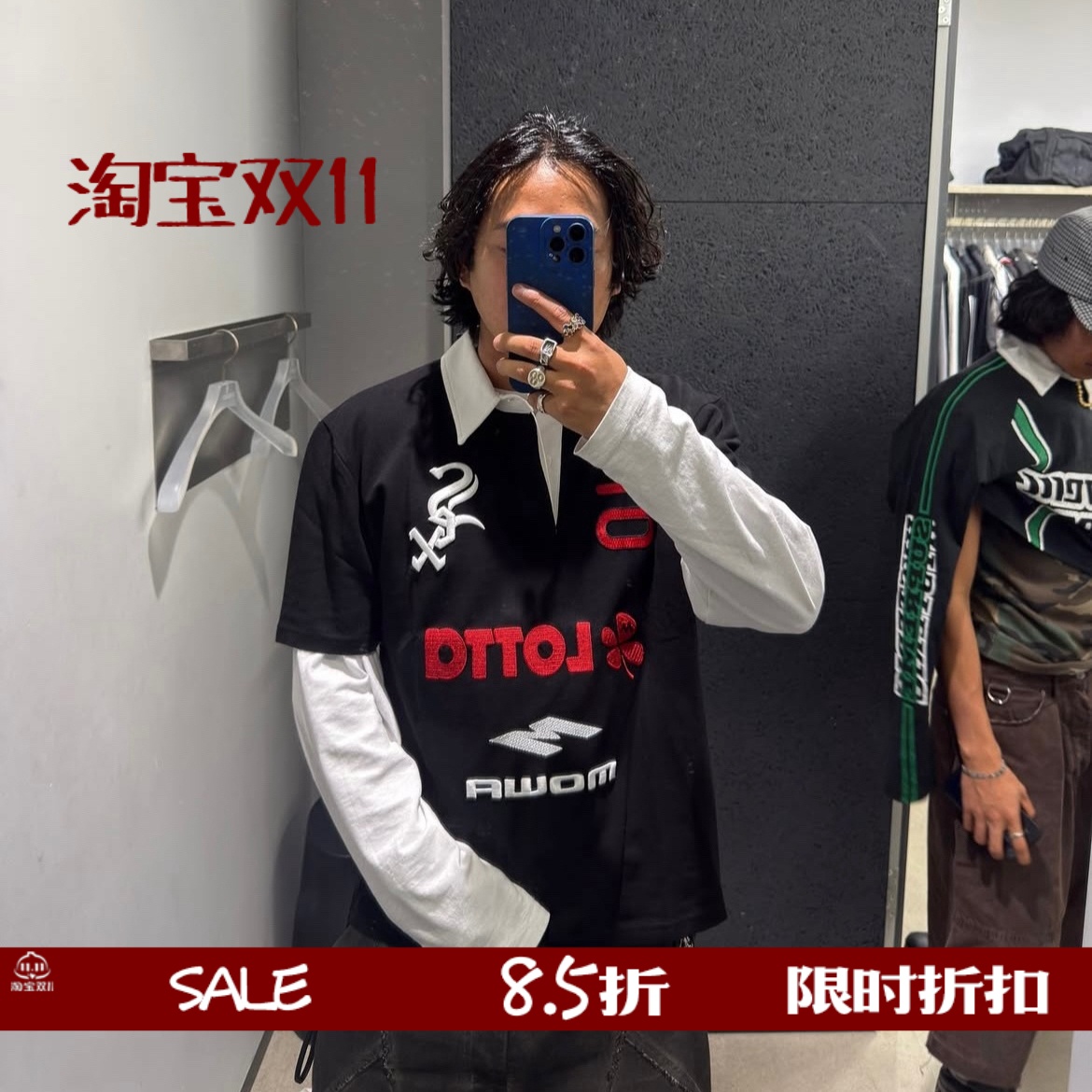 mowa东京限定S刺绣polo衫