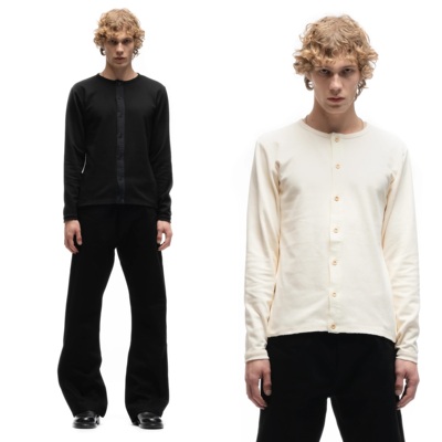 nofaith纯色日式纽扣门襟开衫