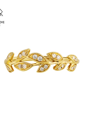 VANNY LOVE/梵尼洛芙邂逅18K金钻石戒指情侣送女友礼物定制戒指女