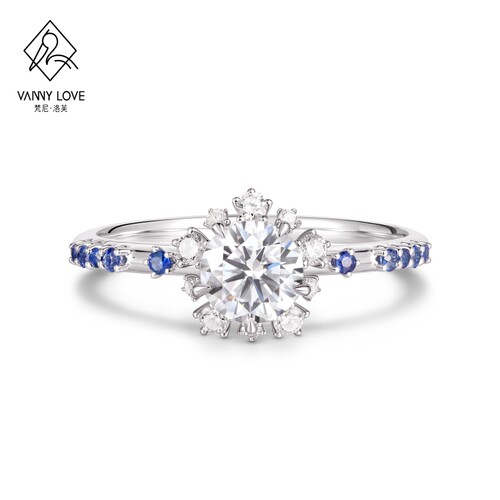 梵尼洛芙玫瑰钻戒宝石钻石婚戒