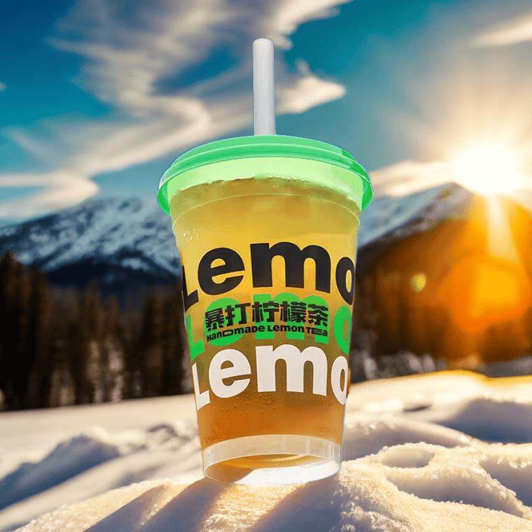 柠檬茶1L奶茶杯鄰里霸王杯杯子1000ml大容量一次性塑料杯水果茶桶