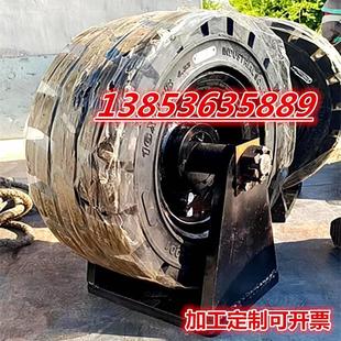 450 叉车实心轮胎带轴拖车滚筒筛轮胎总成移动板车400 500定向轮