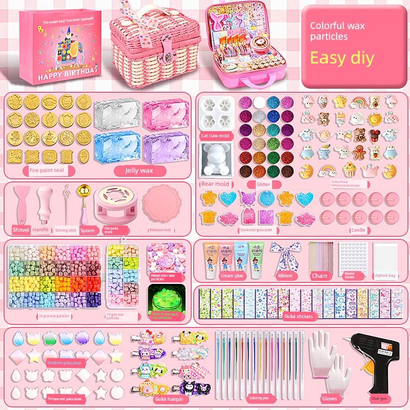 火漆封套装豪华版古卡全套蜡烛礼盒全套火制夜光蜡颗粒火星封头电