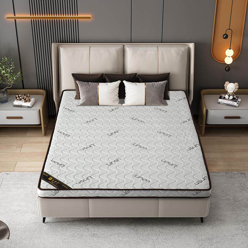 婴儿床垫定制 亚麻款 天然椰棕宝宝床垫新生儿童乳胶床垫硬棕定制