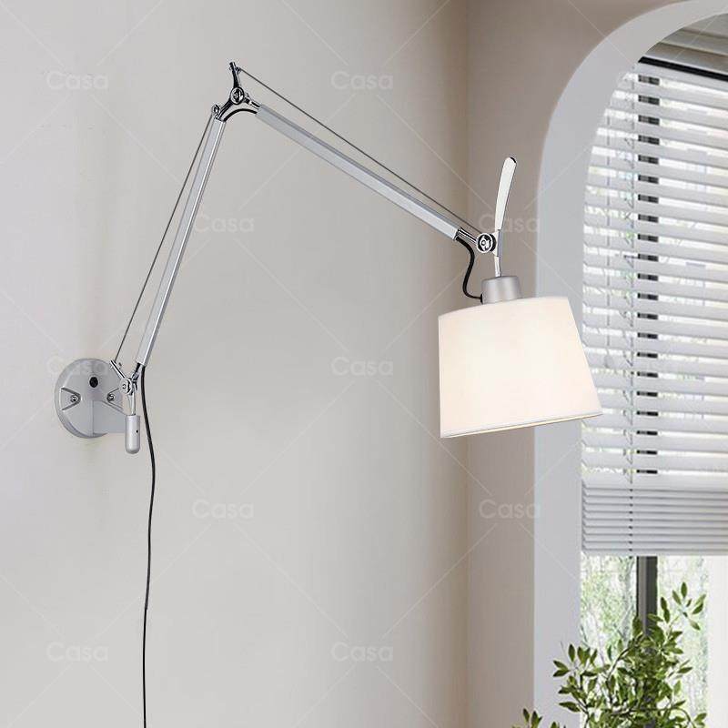 中古ins意大利Artemide摇臂伸缩折叠壁灯卧室床头阅读墙灯 casa
