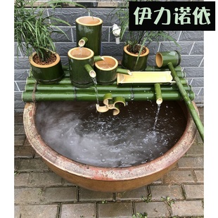 水景摆件流水竹子