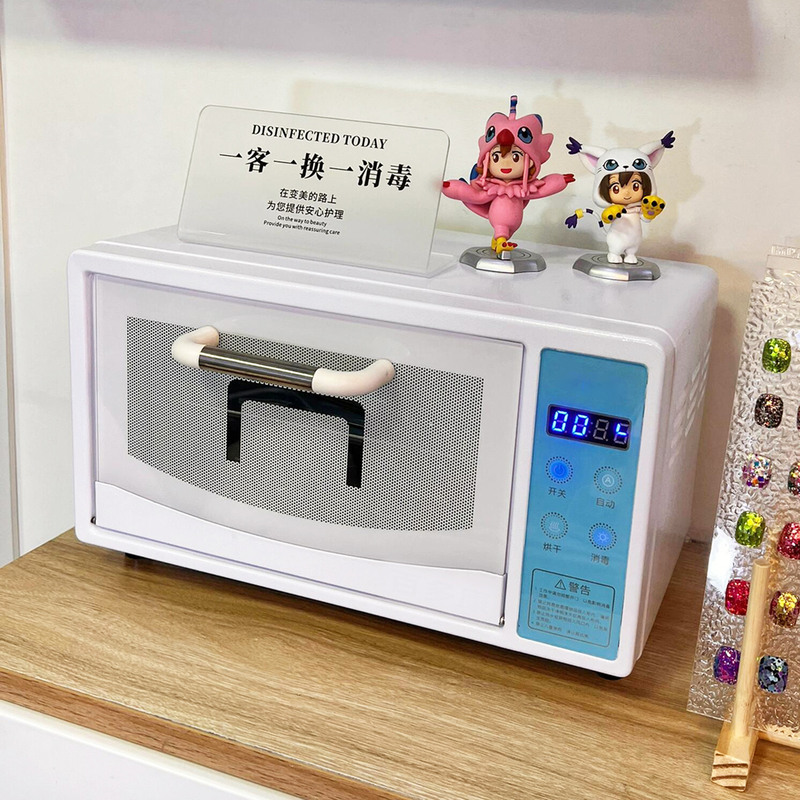 美发店牙具纹绣工具商家腹腔镜消毒盒针灸白色双灯管迷你消毒柜