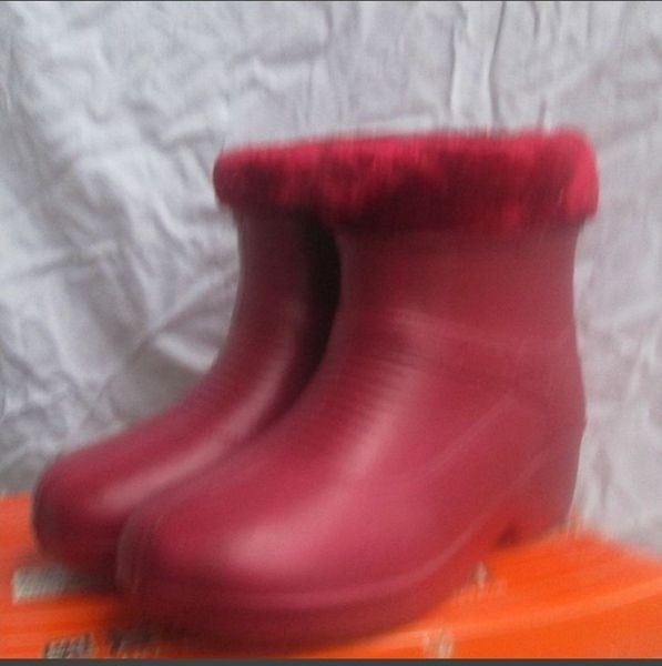 Giày mới chống thấm nước mùa đông xốp xốp cộng với nhung dày ấm áp cao cấp cho nam và nữ đi mưa nước giầy bông giày công sở - Rainshoes