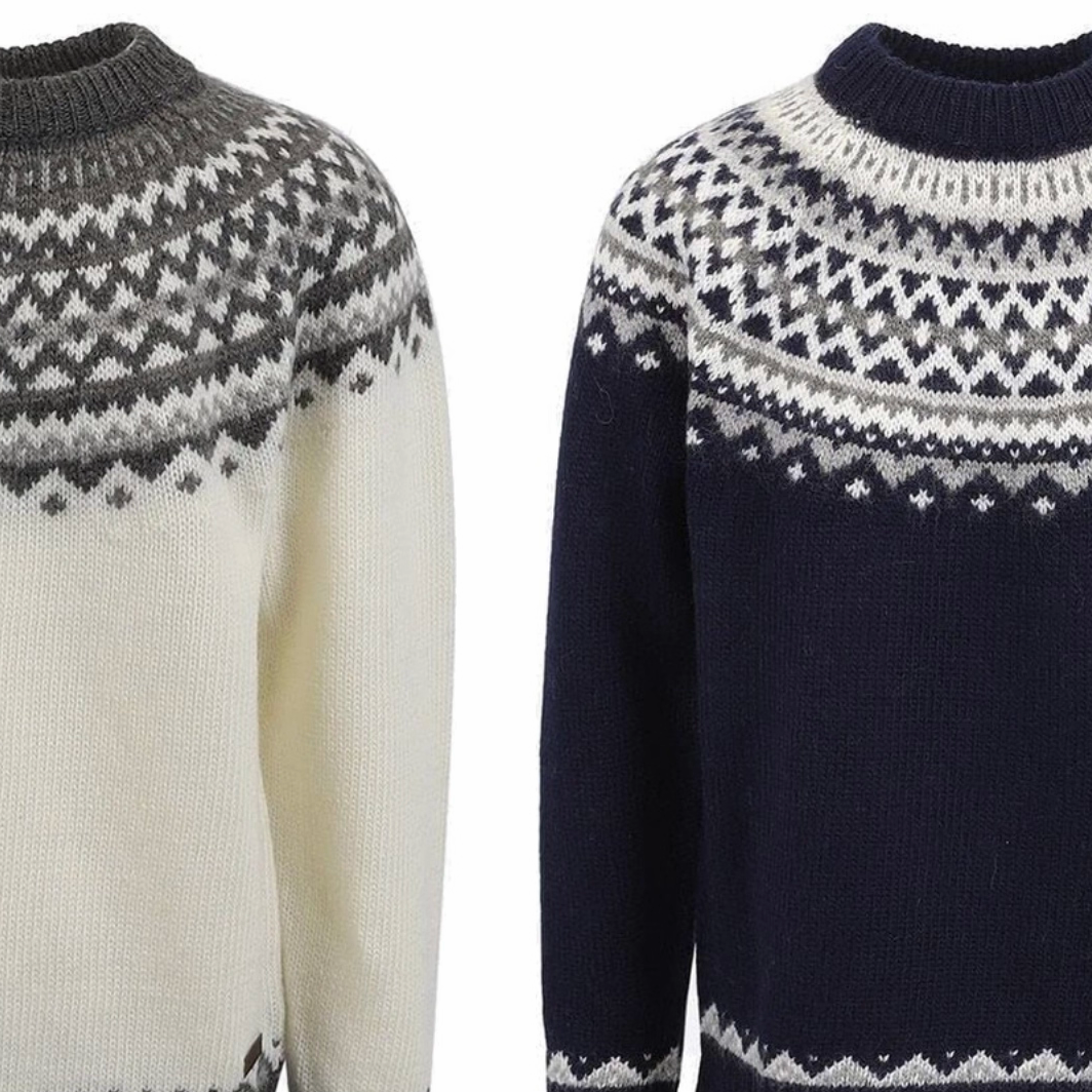 冬季费尔岛男女复古羊毛冰岛羊毛衣北欧风温暖吸湿透气情侣装