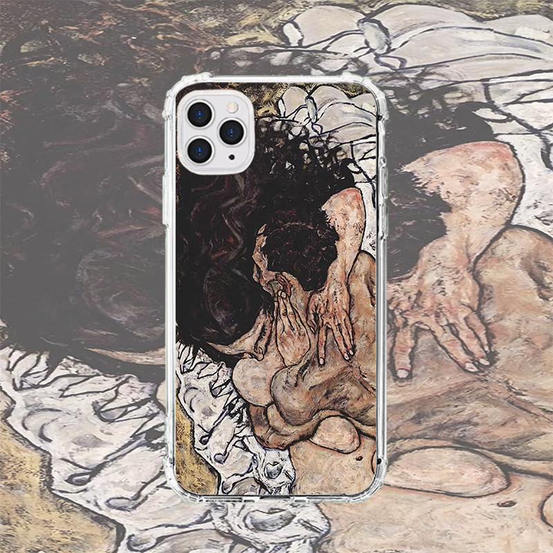 适用iphone苹果13席勒油画12艺术生11情侣promax复