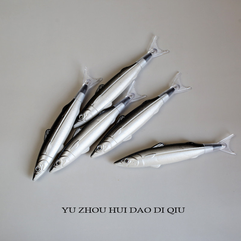 물고기 볼펜 스트림 물고기 작은 흰색 줄무늬 물고기 모양 창조적 인 문구 우주 지구로 돌아 가기