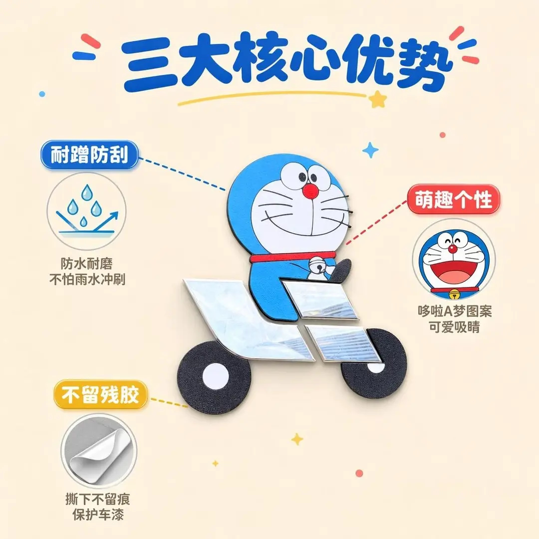 适用理想汽车创意哆啦a梦车标L汽车车标