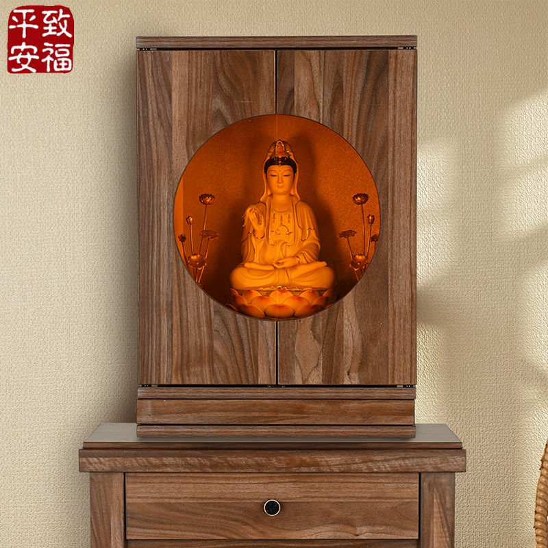 佛龛壁挂式现代简约供奉观音财神客厅家用经济型神台神龛供台佛柜