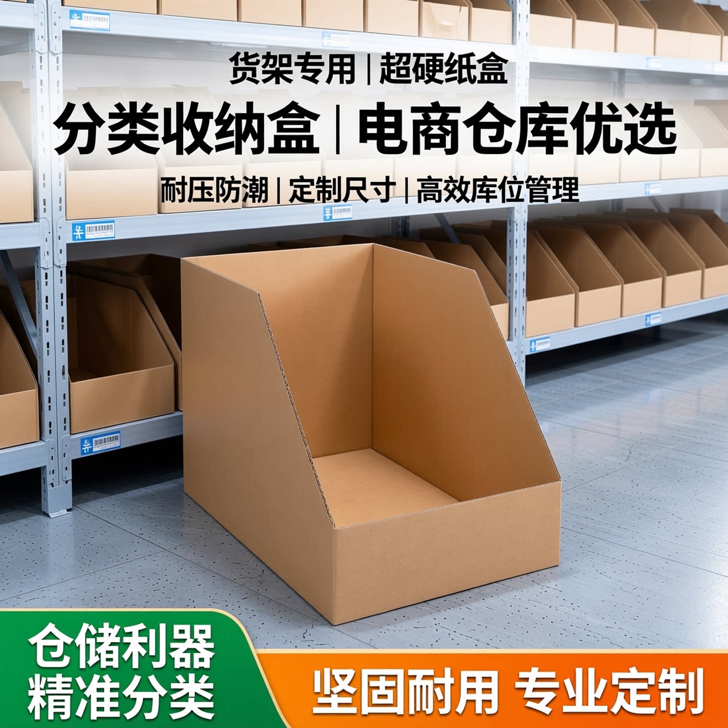 超硬瓦楞纸千款货架分类纸箱定制图片