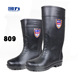 水鞋 回力雨鞋 套鞋 工作雨靴防滑防护男士 809男中高筒工地建筑胶鞋