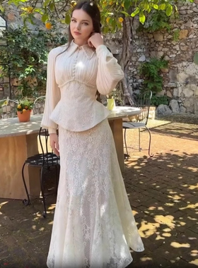 2025夏季欧美亚马逊跨境外贸重工高定气质时尚白色雪纺连衣裙重工