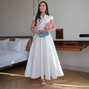 纯色无袖 新款 V领拉链休闲连衣裙 欧美亚马逊跨境外贸女装 202春季