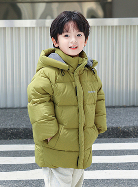 2025新款吉姆男童羽绒服宝宝儿童冬季中长款中小童拆脱帽加厚外套