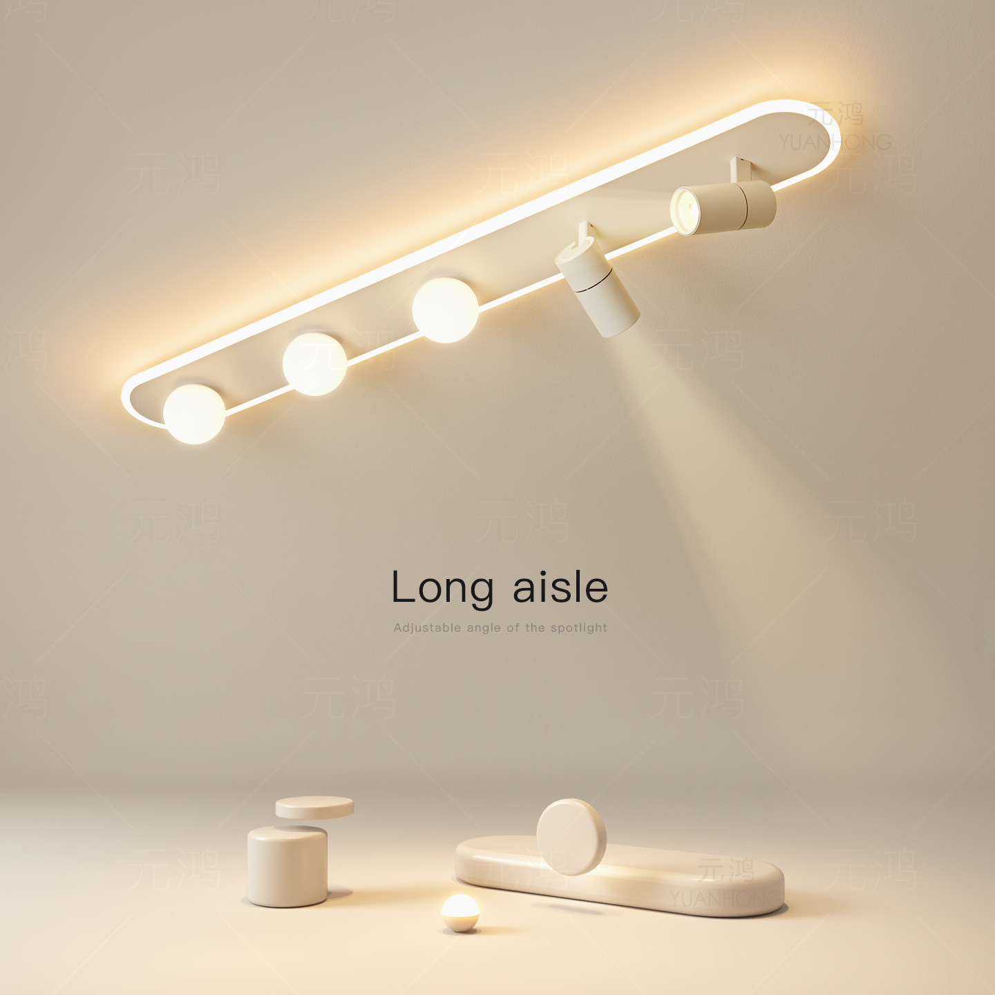 现代简约过道走廊灯全光谱led吸顶灯创意长条带射灯阳台玄关灯具,家装灯饰光源,厨卫/阳台/玄关/过道吸顶灯,淘宝优惠券,粉丝福利购,淘宝优惠卷