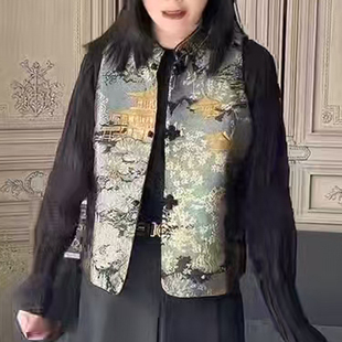 深圳南油#2026早春新款香港巴黎五区AK休闲宽松百搭中式马甲外套