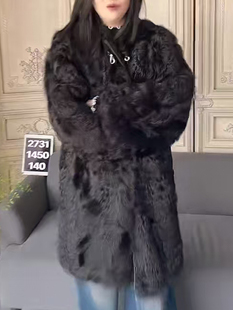 深圳南油＃2026早春款 香港巴黎五区AK高级感宽松皮毛一体大衣外套