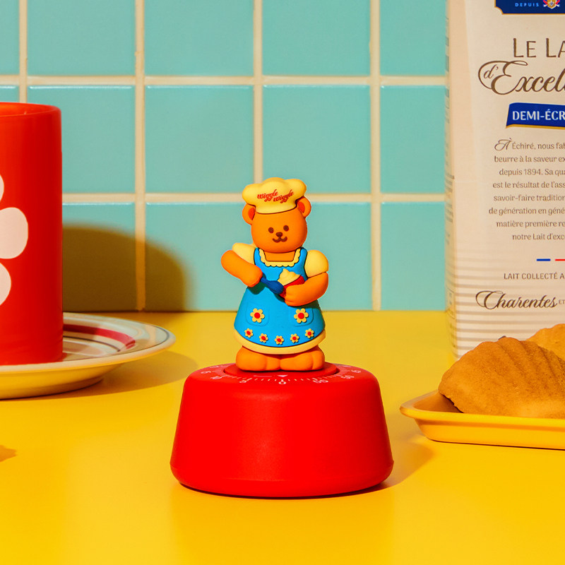 wiggle wiggle厨房计时器提醒器原创机械闹铃做饭专用可爱声音大