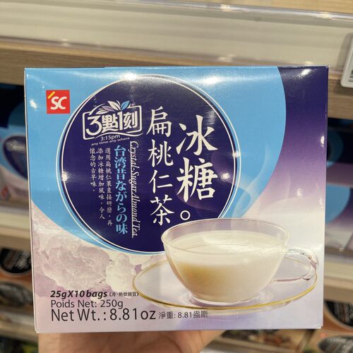 香港楼上 冰糖扁桃仁茶25g*10包杏仁茶包早午餐饮料坚果茶 新日期
