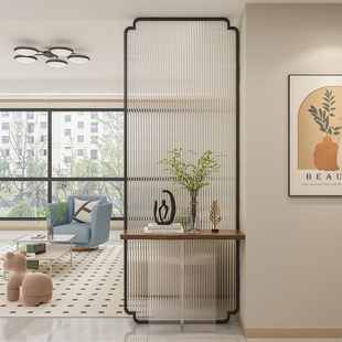 长虹水波纹艺术钢化玻璃隔断屏风客厅入户遮挡卫生间卧室餐厅玄关