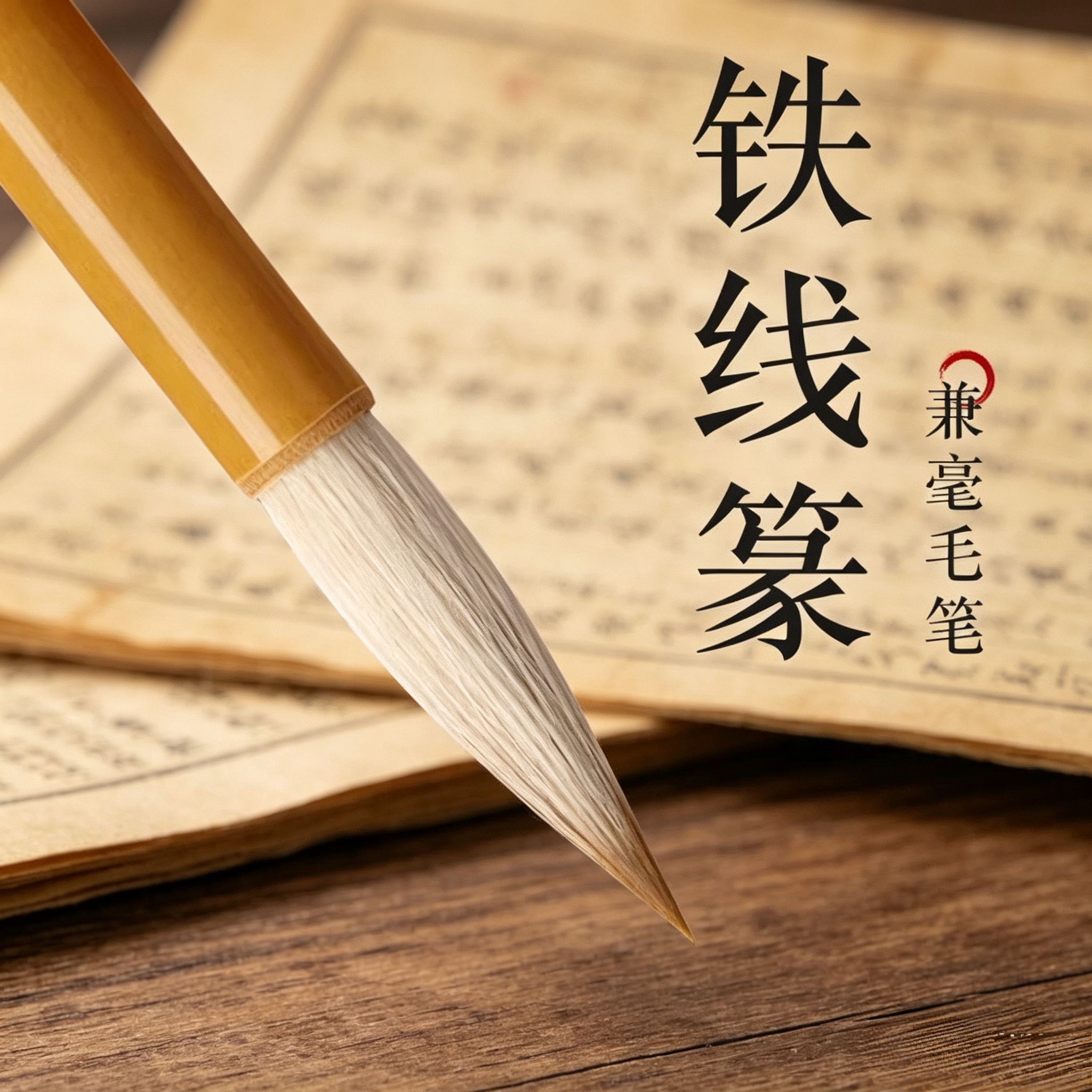 一品堂笔铁线篆兼毫毛笔篆书毛笔长锋篆书小篆专用 峄山碑 书法毛笔图片