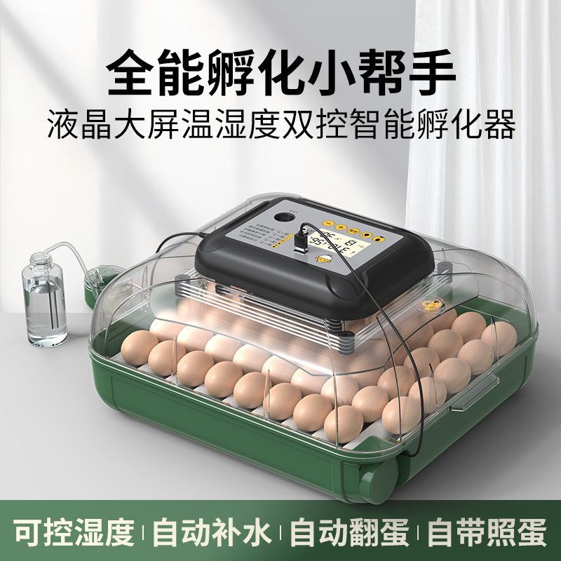 孵化器小型家用迷你孵蛋器全自动智能孵化机芦丁鸡鸟蛋恒温孵化箱