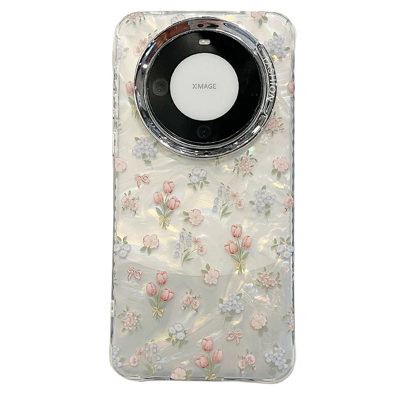 适用华为mate70pro+手机壳mate60pro女款pura70高级感mate50新款网红mate40贝壳纹郁金香p