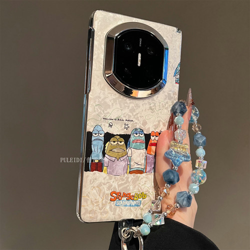 贝母纹路人鱼合集适用华为MateX7典藏版折叠屏手机壳MateX6可爱卡通风X5高级感X3防摔高清玻璃膜前框