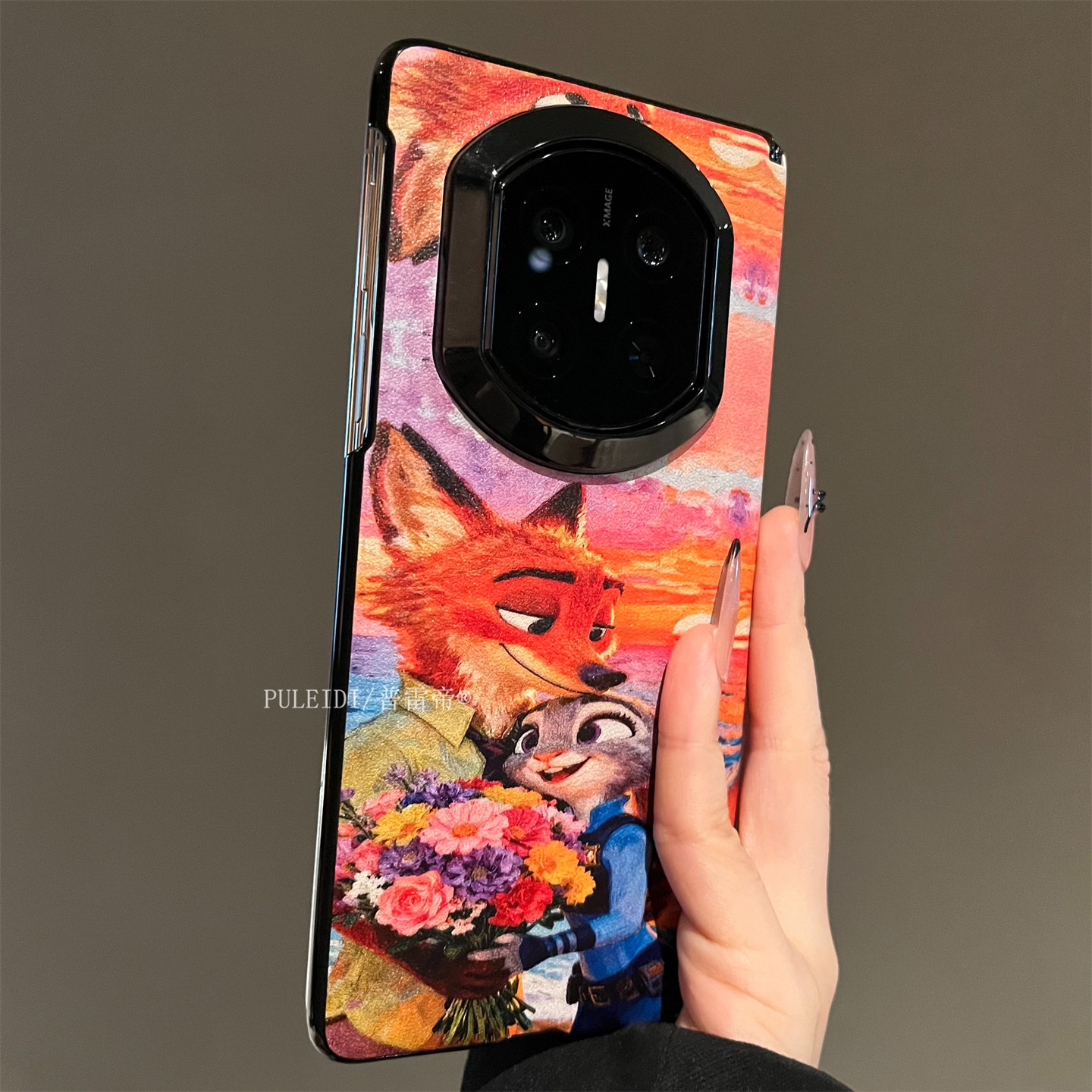 油画鲜花朱迪适用华为MateX7典藏版折叠屏手机壳磁吸中轴MateX6创意X5可爱mateX3防摔保护套