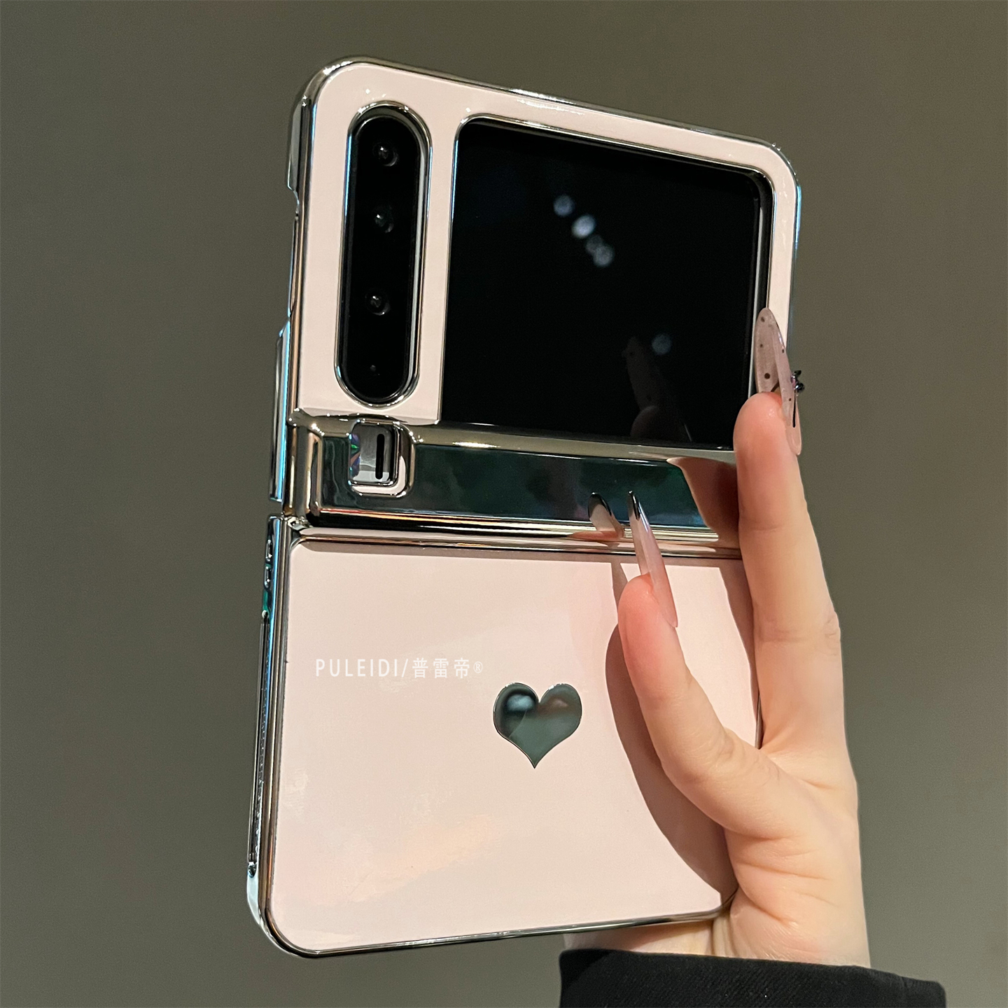 电镀爱心适用华为puraX典藏版手机壳高档个性Pocket2折叠屏保护套p50pocketS磁吸中轴防摔新款
