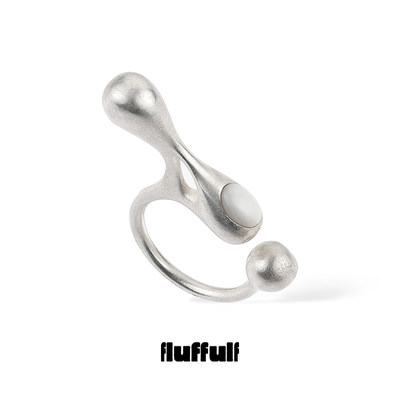 【fluffulf】浮游褶光系列925银浮游分裂戒指