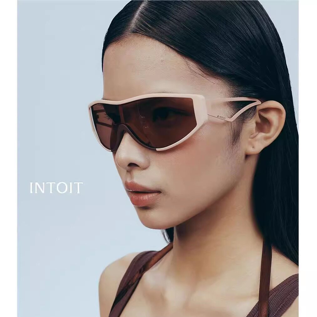 【INTOIT】MARIA奶茶色运动墨镜眼镜滑雪镜风格造型墨镜男女同款