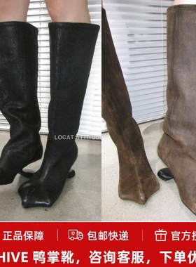 【BHIVE】 官方正品 牛皮长筒靴 DRAGO 阔腿靴