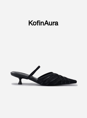 KofinAura Fiorella-B Heels 抽条网纱小猫跟