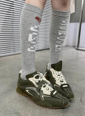 27QUAI GROSMOTT Nxde 橄榄绿尖头拳击鞋网面透气运动休闲鞋