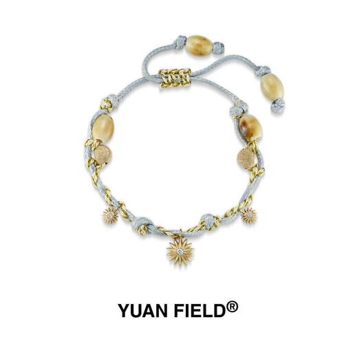 Yuan Field SS26绿洲系列 花棘编绳手链金