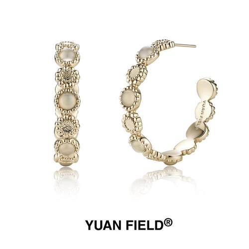 Yuan Field 入境花园系列 鎏金花影耳环